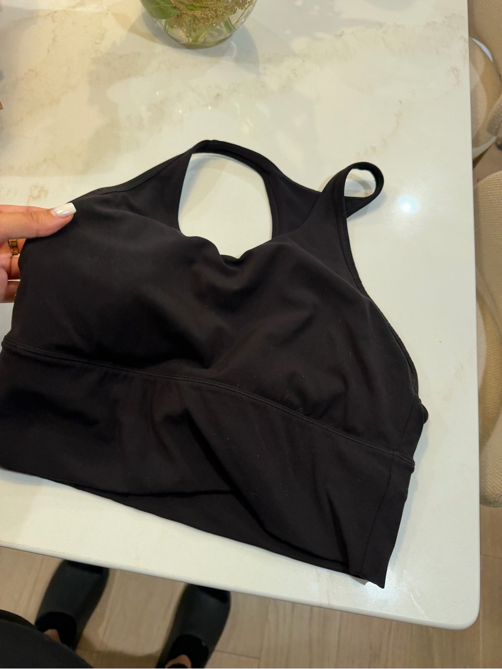 Stori  Racerback Sports Bralette - Black padded